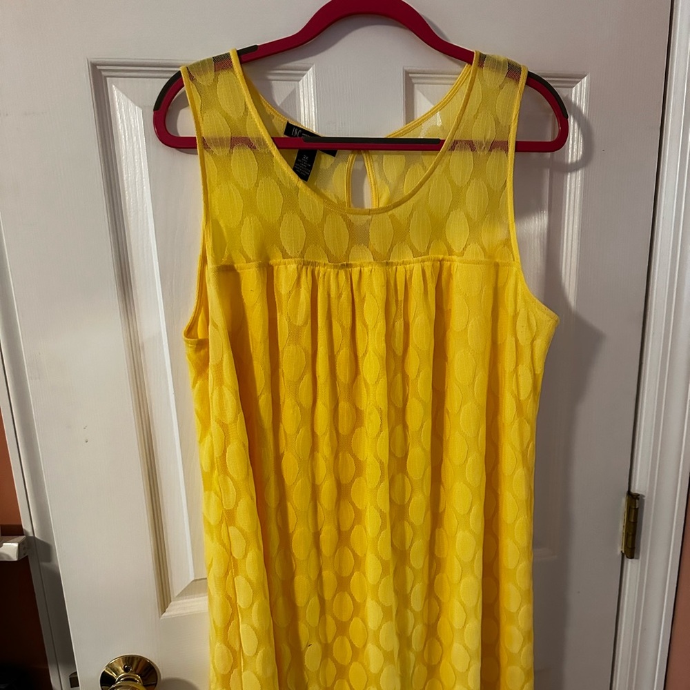 Sleeveless Yellow Dress 2X
